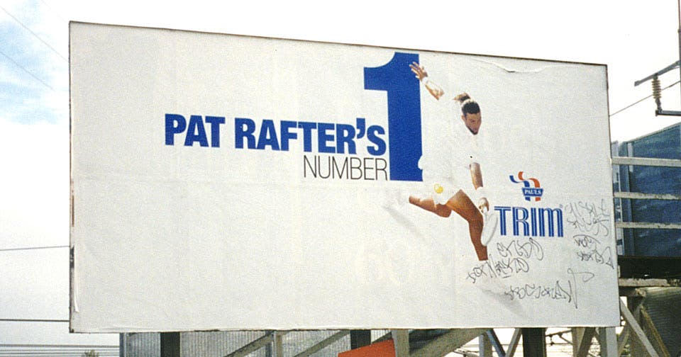Pat Rafter Trim Milk outdoor campaign 2001